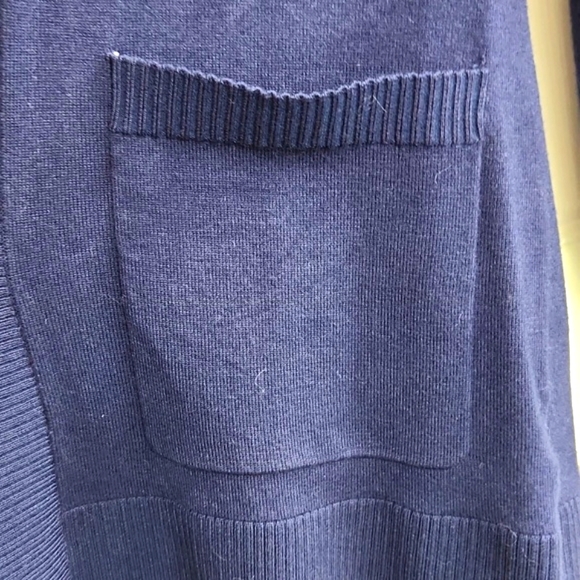 NY & Co. Navy cardigan with lace up back Size: M - Picture 7 of 7